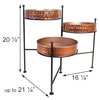 Panacea Panacea 20.5 in. H X 21.25 in. W X 16.25 in. D Metal 3 Tiered Planter with Stand Copper 82193